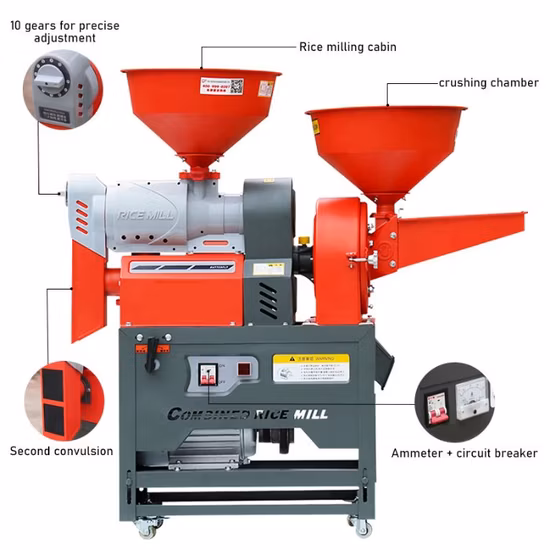 Tengka Sb10 Múltiplas funções Venda direta da fábrica de boa qualidade Home Portable Rice Mill Milling Machine