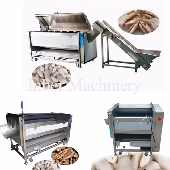 Máquina de processamento de mandioca de alta qualidade, máquina de descascamento de mandioca para linha de produção de moagem de mandioca