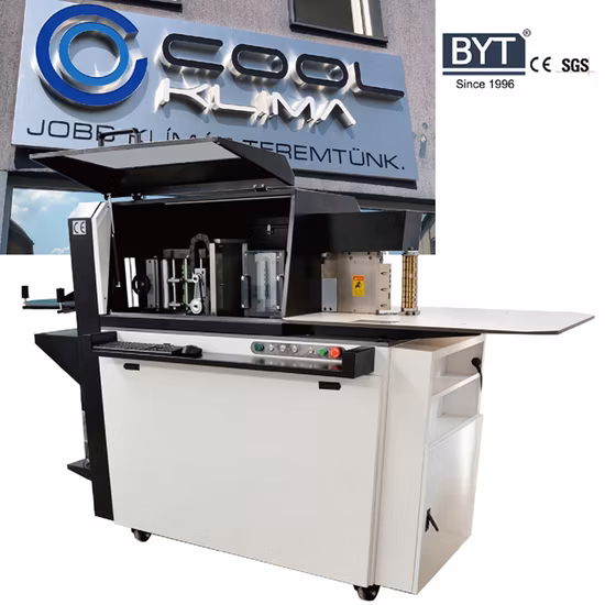 Máquina automática de dobra de letras de canal de flange CNC de aço inoxidável para sinalização publicitária